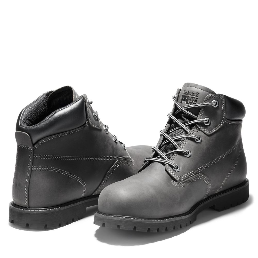 Timberland Μποτακια Εργασίας Ανδρικα Μαυρα - Pro® Gritstone Steel Toe - Greece 1794652-VW